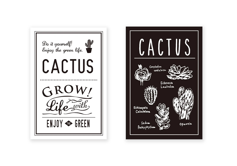 cactusシールデザイン